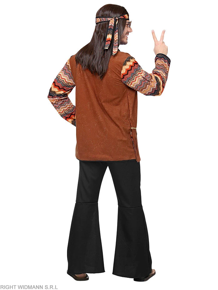 4tlg. Kostüm "Hippie" In Braun/ Schwarz 5 4tlg. Kostüm "Hippie" In Braun/ Schwarz – Bild 3