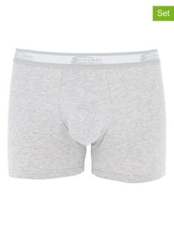Amsjack Verkaufe 21 2er-Set: Boxershorts In Hellgrau