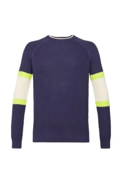 Edc By Esprit Rippstrickpullover Mit Streifendetails Dark Purple