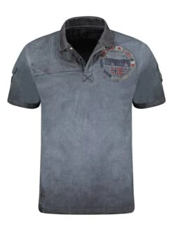 Amsjack Verkaufe 12 GEOGRAPHICAL NORWAY Poloshirt In Anthrazit