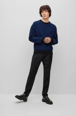 Hugo Strickpullover 'Scol' Schwarz (002) -Amsjack Verkaufe hugo strickpullover scol schwarz 002 3