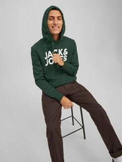 Jack & Jones Sweatshirt 'Corp Logo' In Grün -Amsjack Verkaufe jack and jones sweatshirt corp logo in grun 4