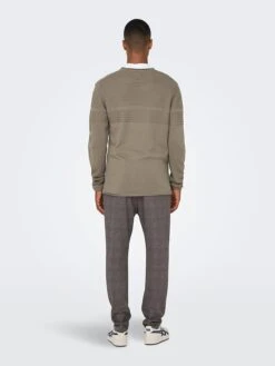 Only & Sons Pullover "Blade" In Taupe -Amsjack Verkaufe only and sons pullover blade in taupe 4