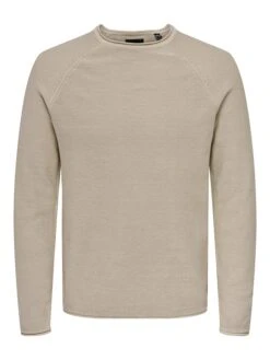 Only & Sons Pullover "Dextor" In Beige