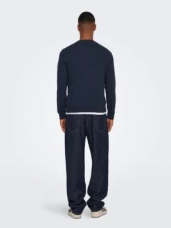 Only & Sons ONSREX LIFE REG 12 CREW KNIT Blau 12 Only & Sons ONSREX LIFE REG 12 CREW KNIT Blau -Amsjack Verkaufe onlyandsons onsrex life reg 12 crew knit blau 3