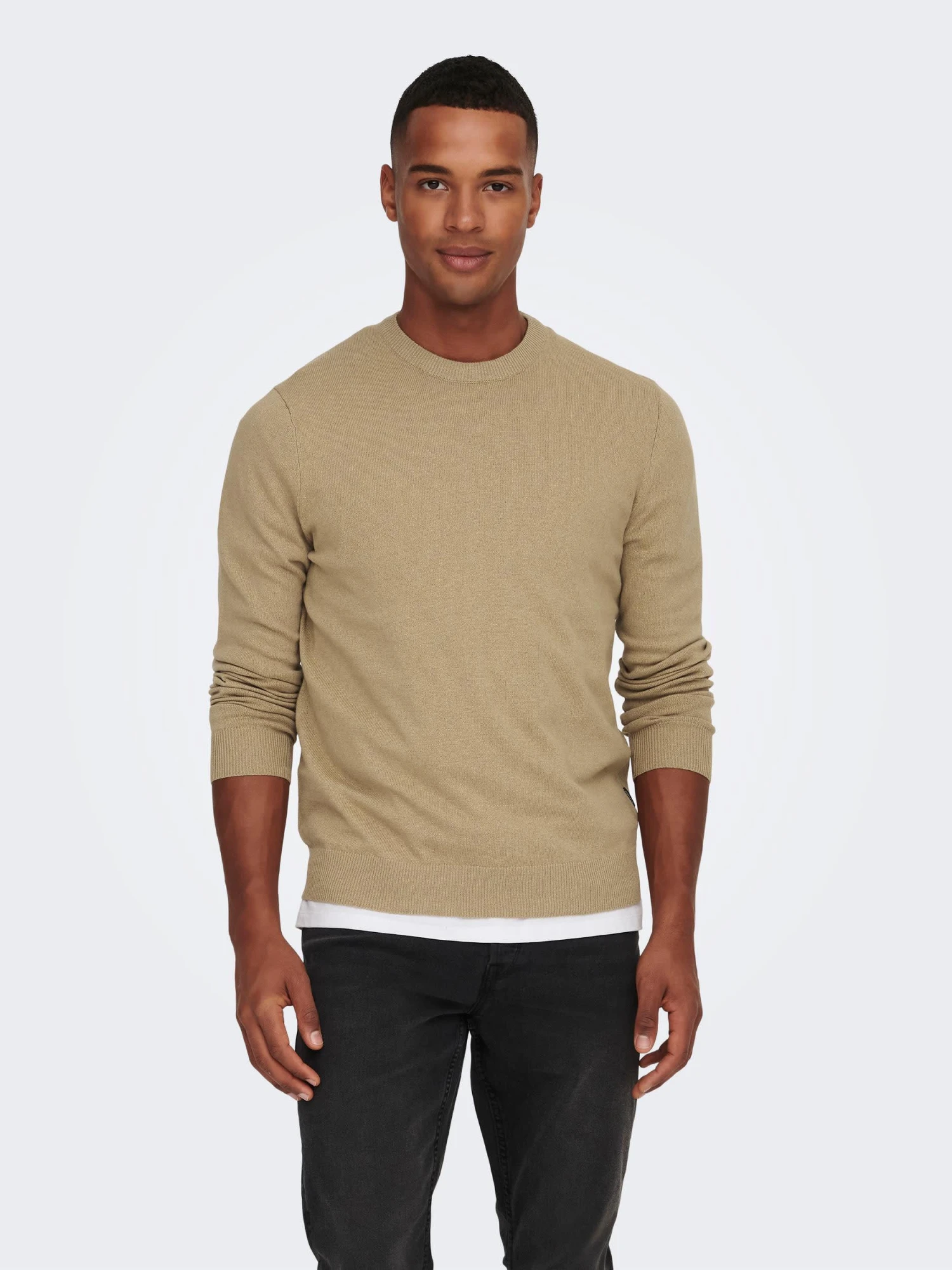 Only & Sons ONSREX LIFE REG 12 CREW KNIT Grau 5 Only & Sons ONSREX LIFE REG 12 CREW KNIT Grau – Bild 3