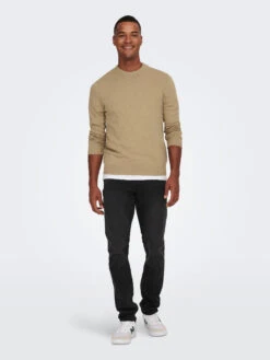 Only & Sons ONSREX LIFE REG 12 CREW KNIT Grau 11 Only & Sons ONSREX LIFE REG 12 CREW KNIT Grau -Amsjack Verkaufe onlyandsons onsrex life reg 12 crew knit grau 3