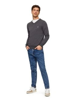 POLO CLUB Pullover In Dunkelgrau -Amsjack Verkaufe polo club pullover in dunkelgrau 4