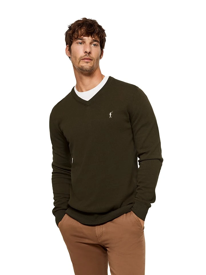 POLO CLUB Pullover In Khaki 3 POLO CLUB Pullover In Khaki