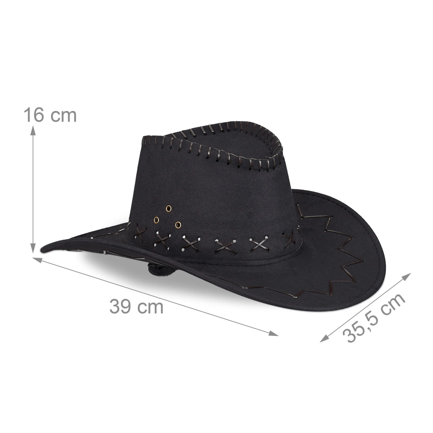 1x Cowboyhut In Schwarz 6 1x Cowboyhut In Schwarz – Bild 4