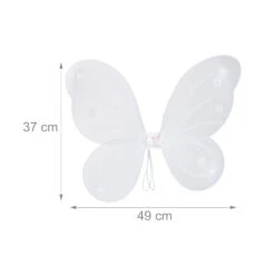 1x Feenflügel In Weiß/ Silber -Amsjack Verkaufe relaxdays 1x feenflugel in weiss silber 3