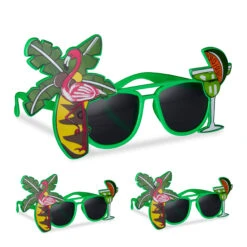 3x Partybrille In Grün