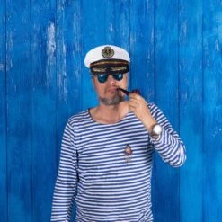 4x Kapitänsmütze In Weiß/ Schwarz -Amsjack Verkaufe relaxdays 4x kapitansmutze in weiss schwarz 4