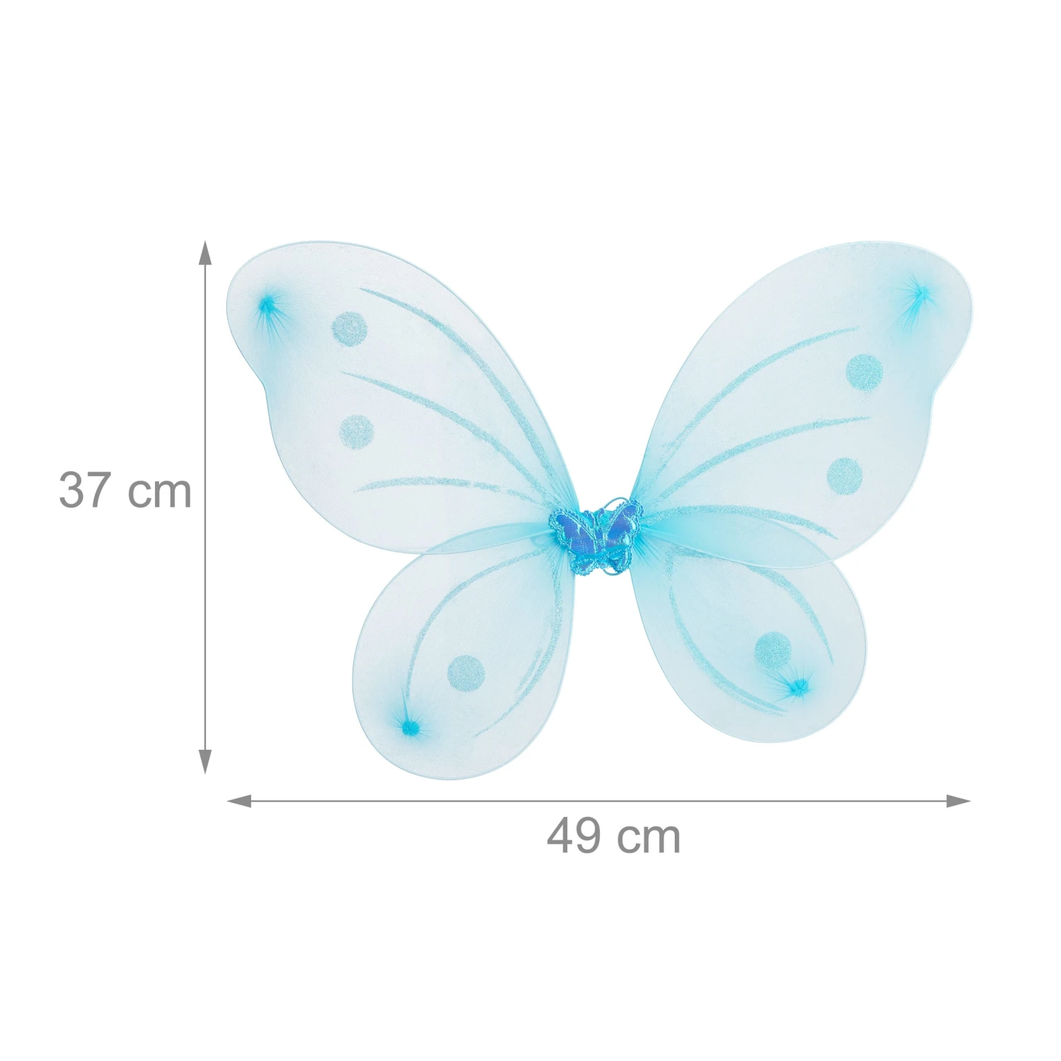 5x Feenflügel/Zauberstab In Blau/Silber 6 5x Feenflügel/Zauberstab In Blau/Silber – Bild 4