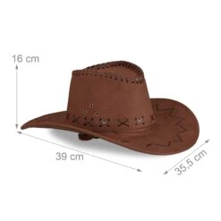 Cowboyhut In Dunkelbraun -Amsjack Verkaufe relaxdays cowboyhut in dunkelbraun 3