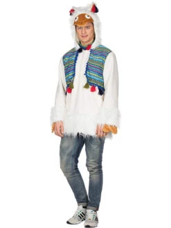 Kostümponcho "Lama" In Weiß