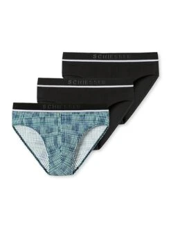 Schiesser 3er-Set: Slips In Schwarz/ Blau -Amsjack Verkaufe schiesser 3er set slips in schwarz blau 3