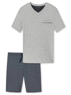 Schiesser Pyjama In Hellgrau/ Dunkelblau -Amsjack Verkaufe schiesser pyjama in hellgrau dunkelblau 5