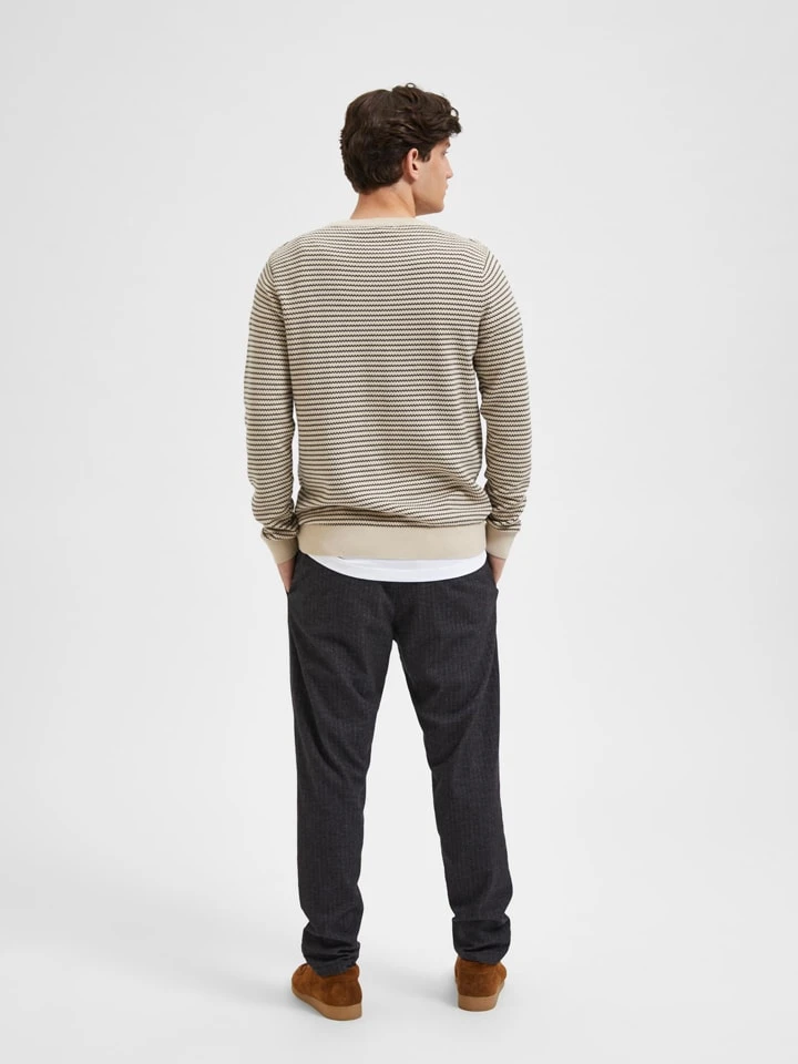 Selected Homme Pullover "Robin" In Beige/ Schwarz 7 Selected Homme Pullover "Robin" In Beige/ Schwarz – Bild 5