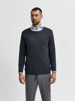 Selected Homme Pullover "Rome" In Anthrazit -Amsjack Verkaufe selected homme pullover rome in anthrazit 1