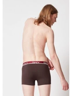 Skiny 3er-Set: Boxershorts In Bordeaux/ Grau -Amsjack Verkaufe skiny 3er set boxershorts in bordeaux grau 3