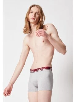 Skiny 3er-Set: Boxershorts In Bordeaux/ Grau -Amsjack Verkaufe skiny 3er set boxershorts in bordeaux grau 4