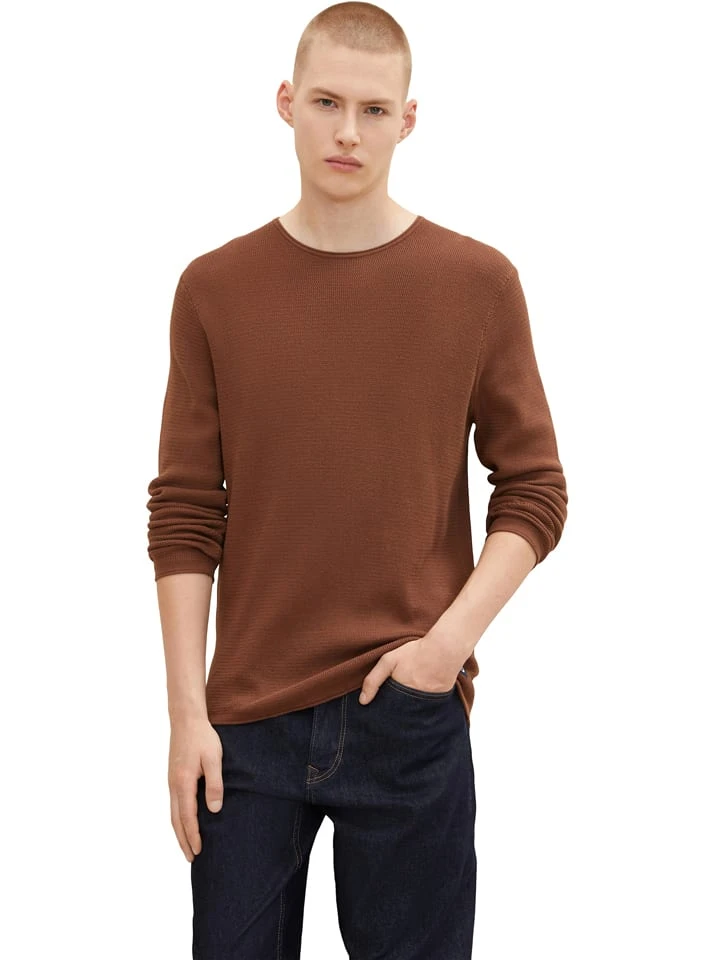 TOM TAILOR Denim Pullover In Hellbraun 3 TOM TAILOR Denim Pullover In Hellbraun – Bild 2