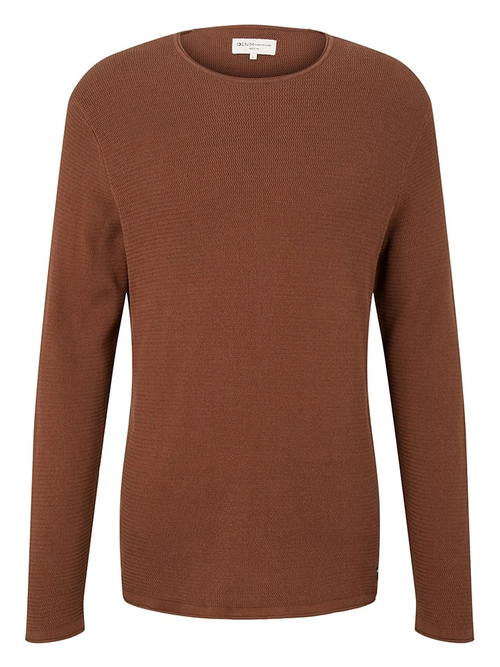 TOM TAILOR Denim Pullover In Hellbraun 2 TOM TAILOR Denim Pullover In Hellbraun