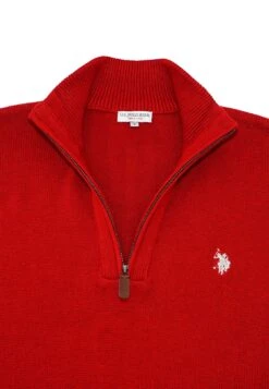 U.S. Polo Assn. Pullover 'Half Zip' In Rot -Amsjack Verkaufe u s polo assn pullover half zip in rot 2
