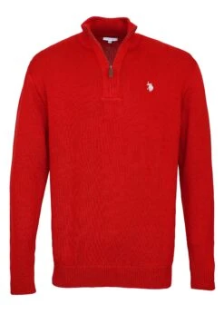U.S. Polo Assn. Pullover 'Half Zip' In Rot
