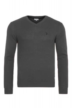 U.S. Polo Assn. V-Neck Pullover In ANTHRAZIT