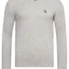 U.S. Polo Assn. V-Neck Pullover In GRAU-MELANGE -Amsjack Verkaufe u s polo assn u s polo assn v neck pullover in grau melange