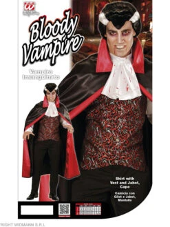 WIDMANN 3tlg. Kostüm "BLOODY VAMPIRE" In Schwarz/ Rot -Amsjack Verkaufe widmann 3tlg kostum bloody vampire in schwarz rot 2